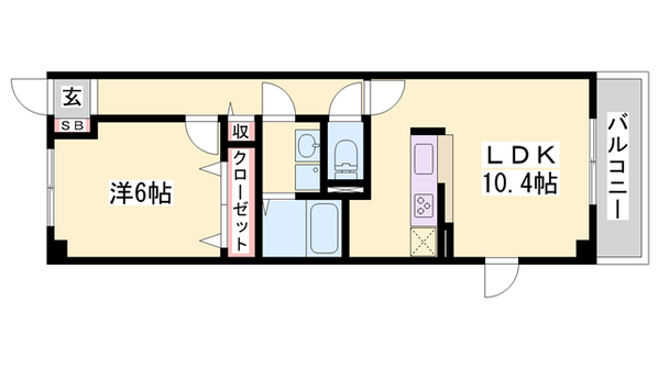 林崎松江海岸駅 徒歩7分 3階の物件間取画像